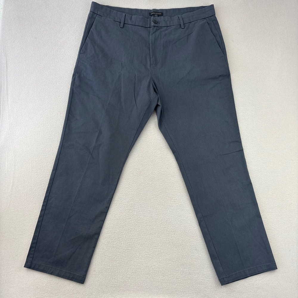 Banana Republic Chino Pants Mens 38x29 Gray Casual Stretch Cotton Twill Office